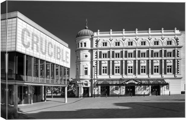 Crucible and Lyceum Theatres, Sheffield   Canvas Print by Darren Galpin