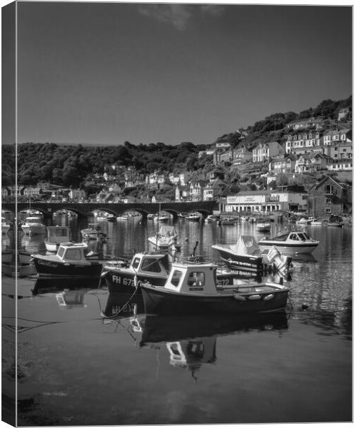 West Looe River & Boats Canvas Print by Darren Galpin