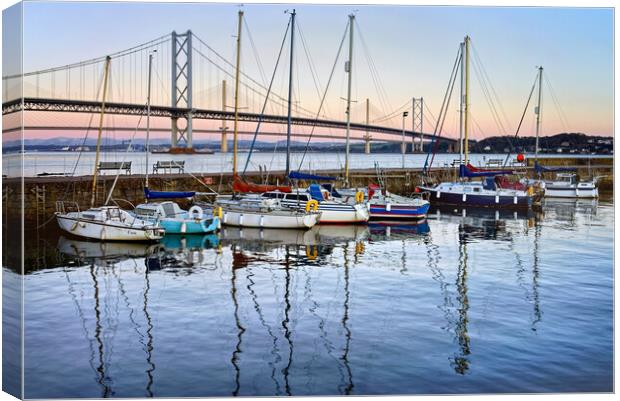 South Queensferry Harbour Canvas Print by Darren Galpin
