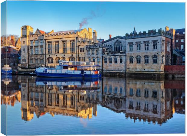 York Guildhall and River Ouse Canvas Print by Darren Galpin