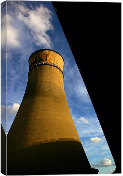 Tinsley Cooling Tower & M1 Canvas Print by Darren Galpin