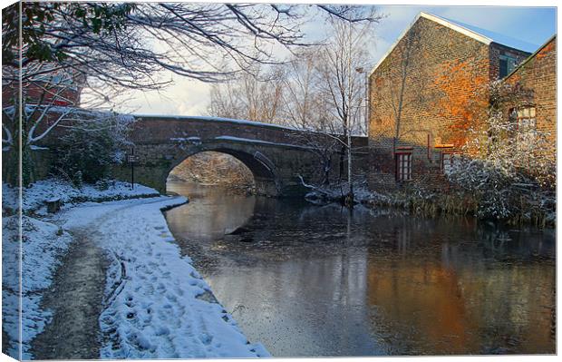 Bacon Lane Bridge & Sheffield Canal Canvas Print by Darren Galpin