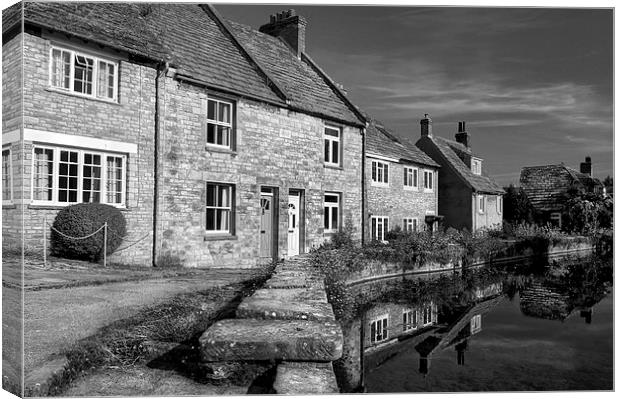 Swanage Mill Pond & Cottages Canvas Print by Darren Galpin