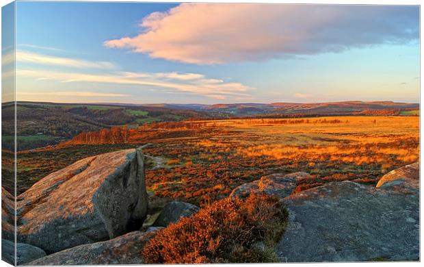 Curbar to Froggatt Edge Canvas Print by Darren Galpin