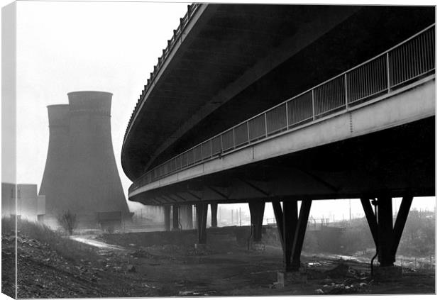 Tinsley Cooling Towers & Viaduct Canvas Print by Darren Galpin