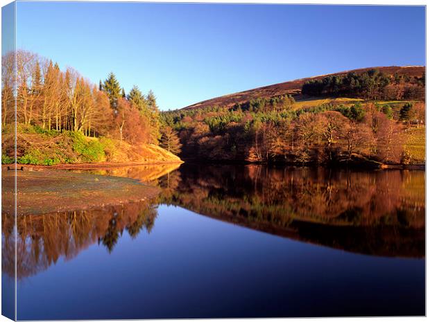 Ladybower Reflections Canvas Print by Darren Galpin