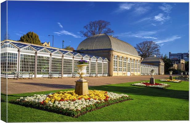  Sheffield Botanical Gardens and Pavilions Canvas Print by Darren Galpin