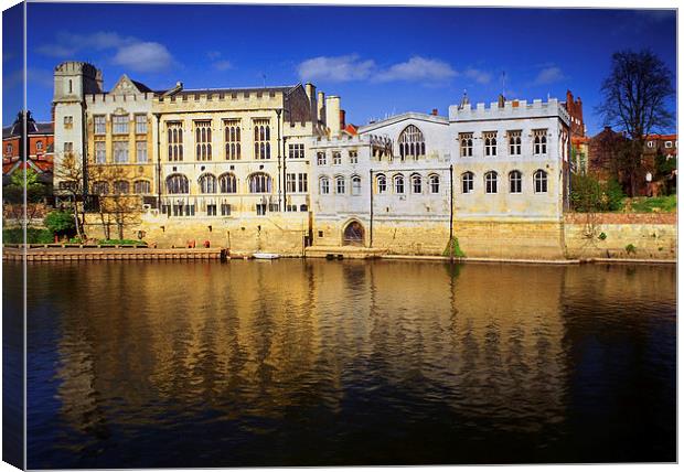 York Guildhall & River Ouse Canvas Print by Darren Galpin