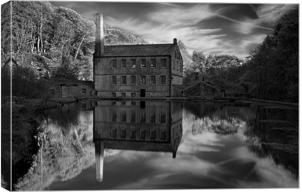Gibson Mill Reflections  Canvas Print by Darren Galpin
