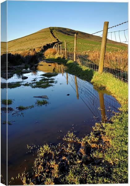 Lose Hill Reflections  Canvas Print by Darren Galpin