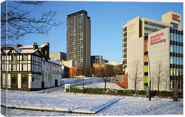 Hallam University and City Centre from Pond Street Canvas Print by Darren Galpin