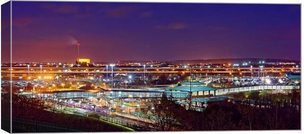 Meadowhall Interchange and Tinsley Viaduct  Canvas Print by Darren Galpin