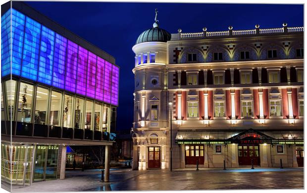 Crucible & Lyceum Theatres, Sheffield              Canvas Print by Darren Galpin