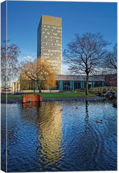 University Arts Tower and Weston Park Canvas Print by Darren Galpin