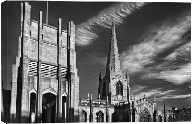 Sheffield Cathedral                     Canvas Print by Darren Galpin