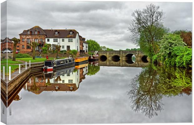 River Avon at Tewkesbury                           Canvas Print by Darren Galpin