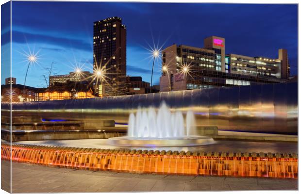 Sheaf Square,Sheffield. Canvas Print by Darren Galpin