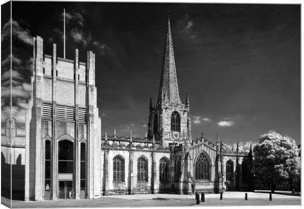 Sheffield Cathedral                        Canvas Print by Darren Galpin