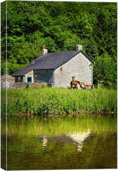River Wye Cottage                       Canvas Print by Darren Galpin