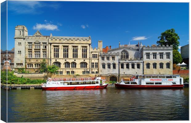 York Guildhall & River Ouse                        Canvas Print by Darren Galpin