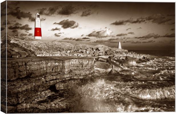 Portland Bill Lighthouse                           Canvas Print by Darren Galpin