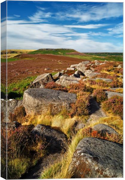 View from Over Owler Tor                      Canvas Print by Darren Galpin