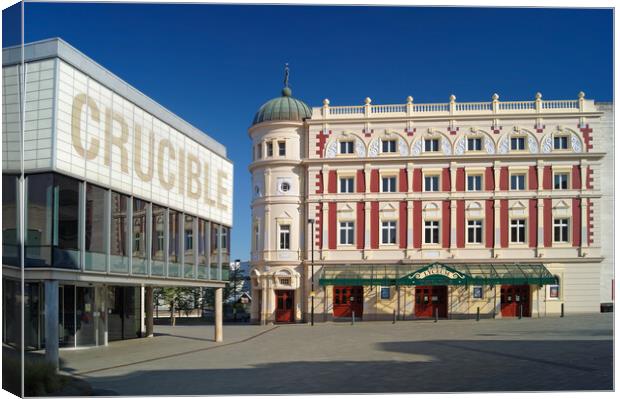 Crucible & Lyceum Theatres, Sheffield  Canvas Print by Darren Galpin