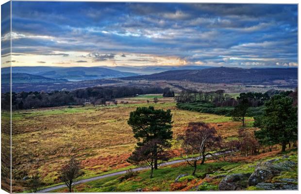 View across Longshaw & The Hope Valley Canvas Print by Darren Galpin