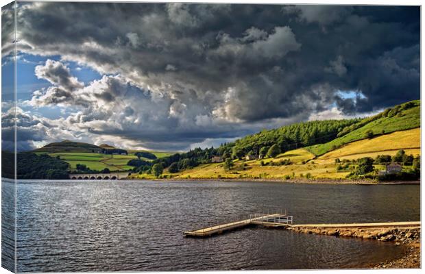 Storm Clouds Gathering over Ladybower  Canvas Print by Darren Galpin