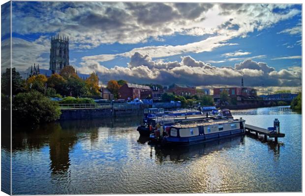 Doncaster Wharf and Minster  Canvas Print by Darren Galpin