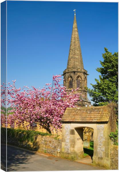 All Saints Church in Bakewell    Canvas Print by Darren Galpin