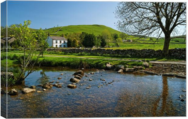 Malham Beck & Miresfield Canvas Print by Darren Galpin