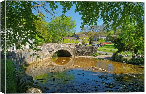 Malham Bridge and Beck Canvas Print by Darren Galpin