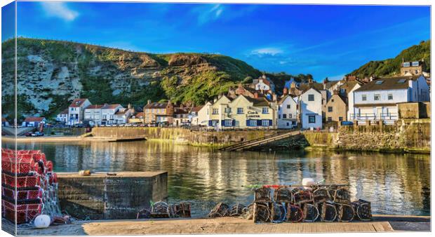 Peaceful Staithes Canvas Print by Darren Ball