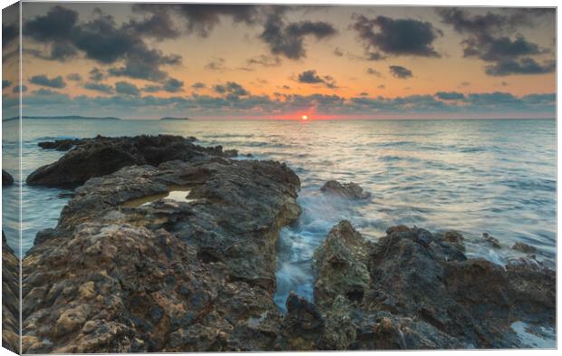 ibiza sunrise Canvas Print by kevin murch