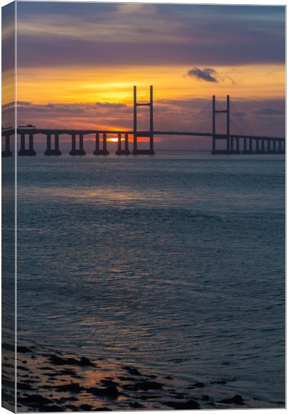 severn sunset Canvas Print by kevin murch