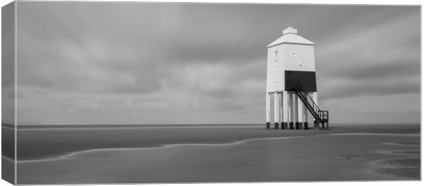 burnham on sea low lighthouse Canvas Print by kevin murch