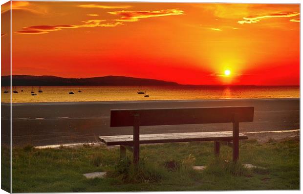 West Kirby sunset Canvas Print by lol whittingham