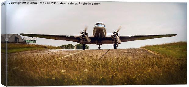  Retro KLM Douglas DC-3 Canvas Print by Michael McNeil