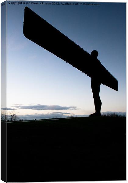 Angel of the North - Sunrise Canvas Print by jonathan atkinson