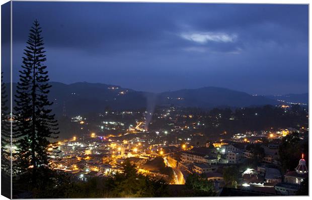 Coonoor at Night Canvas Print by Norwyn Cole