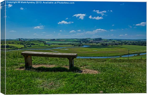 Seat with a view. Canvas Print by Mark Aynsley