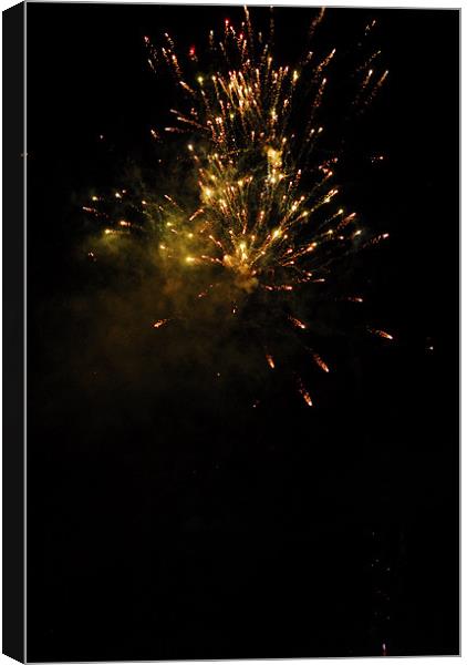 Fireworks and smoke. Canvas Print by Alex Tenters