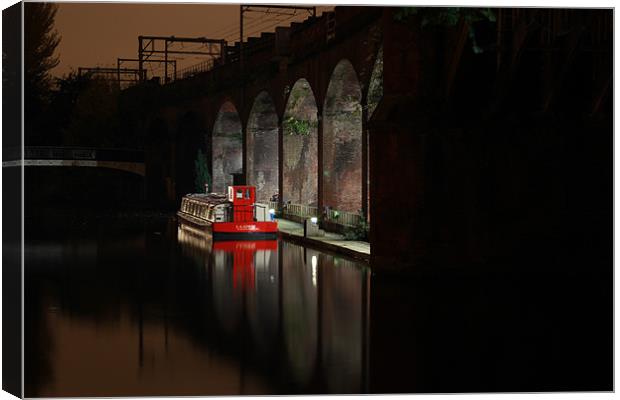 Castlefield by night Canvas Print by Tesh Patel