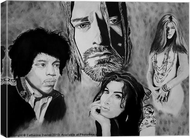 Drawing of, 27 CLUB Canvas Print by Catherine Davies