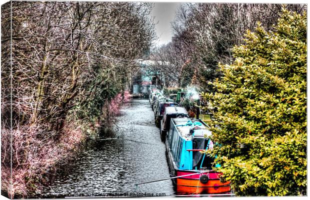 Lazy Sunday afternoon, barges Canvas Print by Catherine Davies