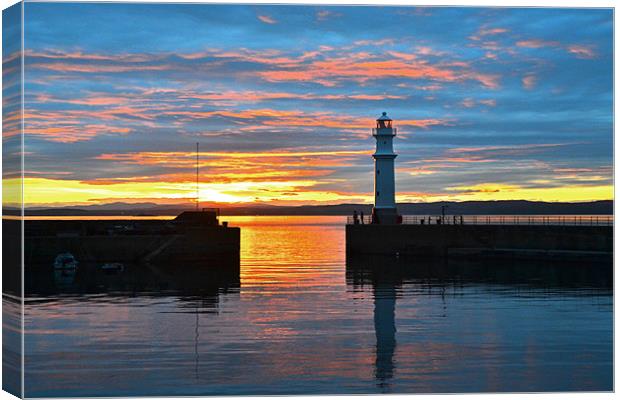 Sunset Lighthouse Canvas Print by Shaun Cope