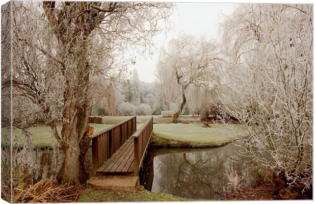 Over The Bridge in Cookham Canvas Print by Mick Vogel