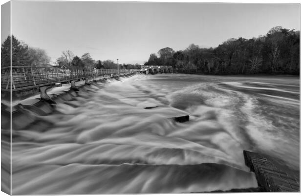 Boulters Weir Canvas Print by Mick Vogel
