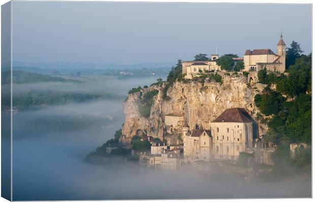 Rocamadour at Dawn Canvas Print by Tracey Whitefoot